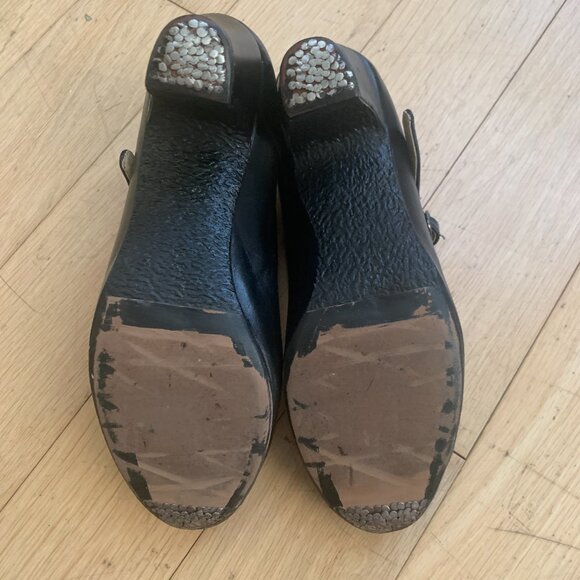 MENKES Black Leather Flamenco Shoes- Great Condition!! - Picture 5 of 6